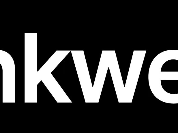 White cropped letters “nkwe” appear as a logo on a black background